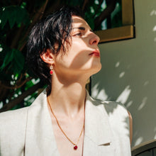 画像をギャラリービューアに読み込む, ATHENA ‘Charis’ダブルストーンドロップピアス : ムーンストーン&ローズクオーツ