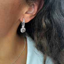 画像をギャラリービューアに読み込む, ATHENA ‘Tetra’スクエアストーンチャーム&フープピアス:シルバー×アマゾナイト
