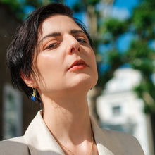 画像をギャラリービューアに読み込む, ATHENA ‘Medusa’ジェムストーンドロップピアス : ラピスラズリ