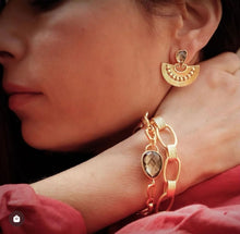 画像をギャラリービューアに読み込む, ATHENA 'ODESSEY' ダブレット チェーンブレスレット:パイライト×クリスタル