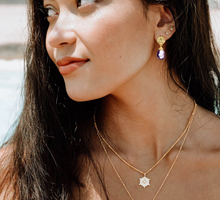 画像をギャラリービューアに読み込む, ATHENA 'Kate' スモールドロップピアス : アメジスト