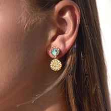 画像をギャラリービューアに読み込む, ATHENA ‘APOLLO’オーネイトディスクピアス:アバロンシェル×クリスタル