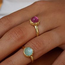 画像をギャラリービューアに読み込む, ATHENA ‘APOLLO’ ジェムストーンダブレットリング : マザーオブパール×クリスタル