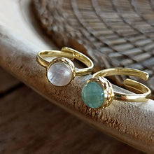 画像をギャラリービューアに読み込む, ATHENA ‘APOLLO’ ジェムストーンダブレットリング : マザーオブパール×クリスタル