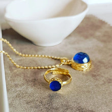 画像をギャラリービューアに読み込む, ATHENA  'APOLLO' ジェムストーンダブレットリング : ラピスラズリ×クリスタル