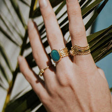 画像をギャラリービューアに読み込む, ETRUSCA ワイドオーバルセットリング : マラカイト