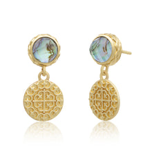 画像をギャラリービューアに読み込む, ATHENA ‘APOLLO’オーネイトディスクピアス:アバロンシェル×クリスタル