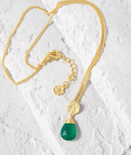 画像をギャラリービューアに読み込む, ATHENA 'Kate' ドロップネックレス : グリーンオニキス