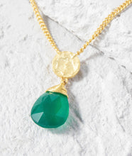 画像をギャラリービューアに読み込む, ATHENA 'Kate' ドロップネックレス : グリーンオニキス