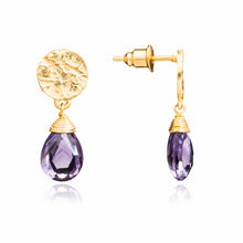 画像をギャラリービューアに読み込む, ATHENA 'Kate' スモールドロップピアス : アメジスト