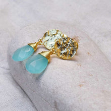 画像をギャラリービューアに読み込む, ATHENA 'Kate' スモールドロップピアス : アクアカルセドニー