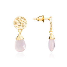 画像をギャラリービューアに読み込む, ATHENA 'Kate' スモールドロップピアス : ピンクカルセドニー