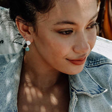 画像をギャラリービューアに読み込む, ATHENA 'Kate' スモールドロップピアス : シルバー×アクアカルセドニー