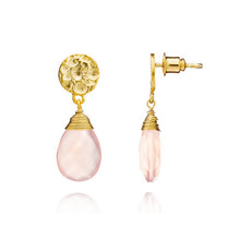 画像をギャラリービューアに読み込む, ATHENA 'Kate' ラージドロップピアス : ピンクカルセドニー