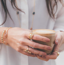 画像をギャラリービューアに読み込む, ATHENA ‘Iona’ セブンストーンリング : ピーチムーンストーン他
