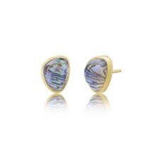 画像をギャラリービューアに読み込む, ATHENA 'ODESSEY'ダブレット スタッドピアス : アバロンシェル×クリスタル