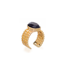 画像をギャラリービューアに読み込む, ETRUSCA ワイドオーバルセットリング : ブラックオニキス