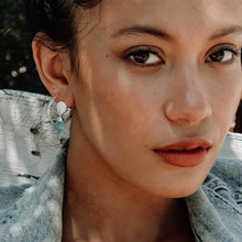 画像をギャラリービューアに読み込む, ATHENA 'Kate' スモールドロップピアス : シルバー×アクアカルセドニー