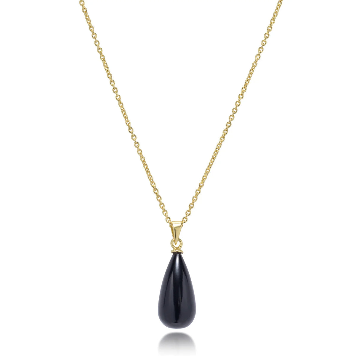 ATHENA 'Hera' ポリッシュストーンペンダントネックレス : ブラックオニキス