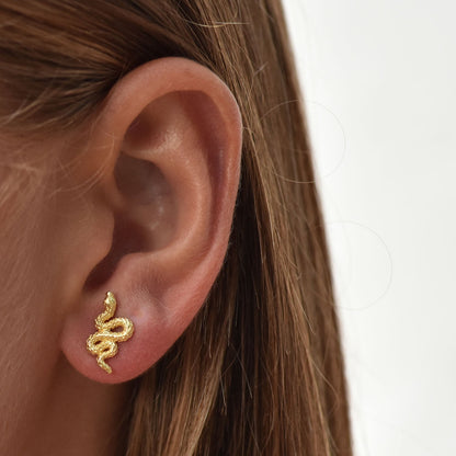Medusa ミニスネークスタッズピアス