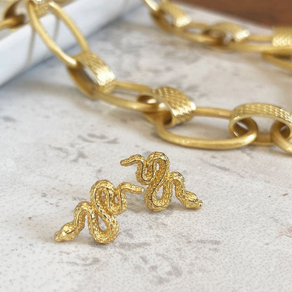 Medusa ミニスネークスタッズピアス
