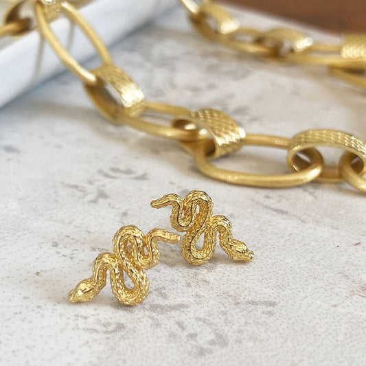 Medusa ミニスネークスタッズピアス
