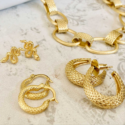 Medusa ミニスネークスタッズピアス