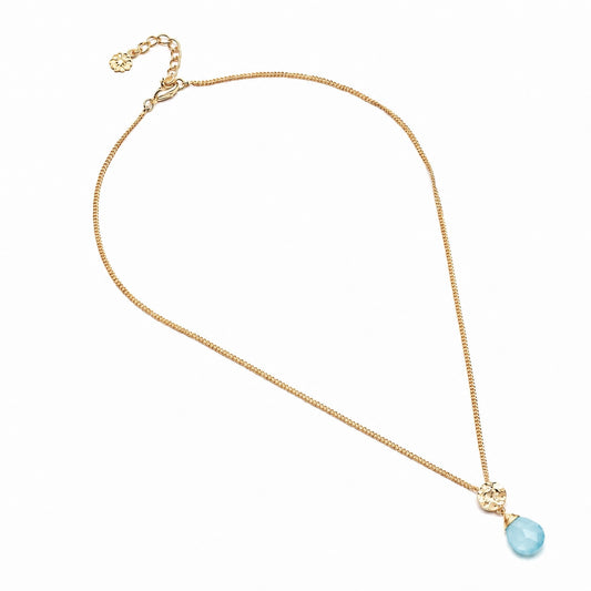 ATHENA 'Kate' ドロップネックレス : アクアカルセドニー