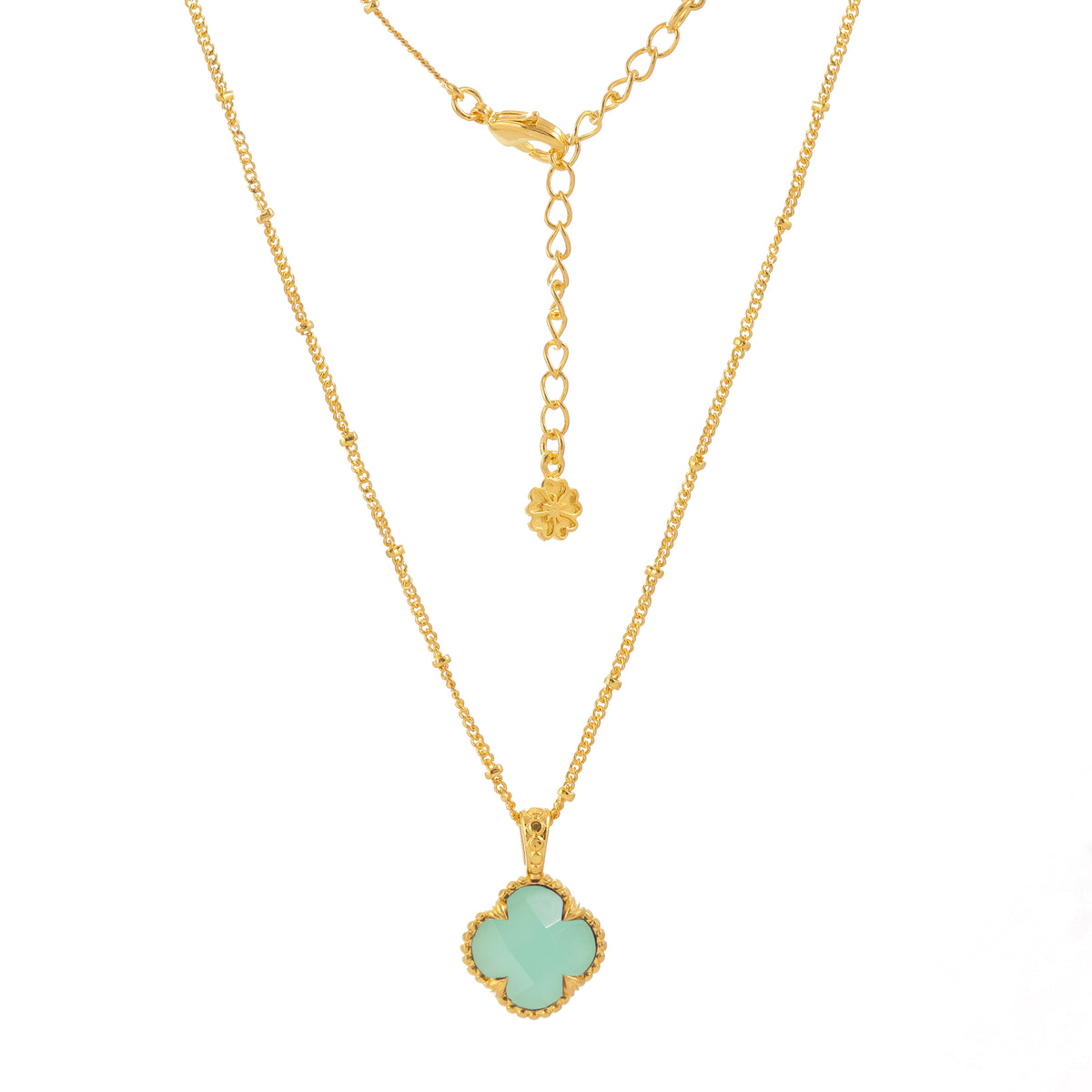 Tyche ジェムストーンネックレス : アクアカルセドニー