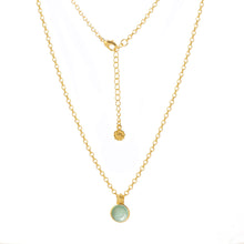 画像をギャラリービューアに読み込む, ATHENA ‘Charis’ラウンドジェムストーンネックレス : アクアカルセドニー