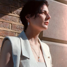 画像をギャラリービューアに読み込む, ATHENA ‘Charis’オーバルジェムストーンドロップピアス : ムーンストーン