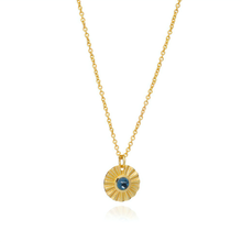 画像をギャラリービューアに読み込む, ASTRAL Nubisジェムストーンコインネックレス: アイオライト
