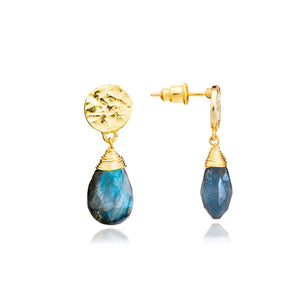 ATHENA 'Kate' ラージドロップピアス : ラブラドライト
