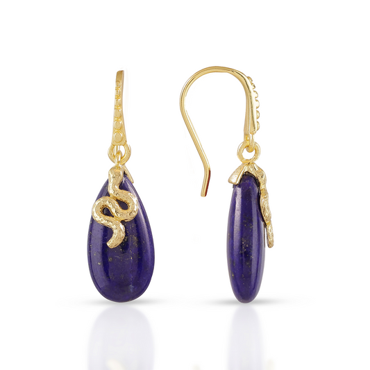Medusa ジェムストーンドロップピアス : ラピスラズリ