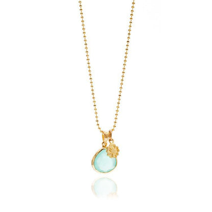 ATHENA ‘Eos’ドロップネックレス : アクアカルセドニー